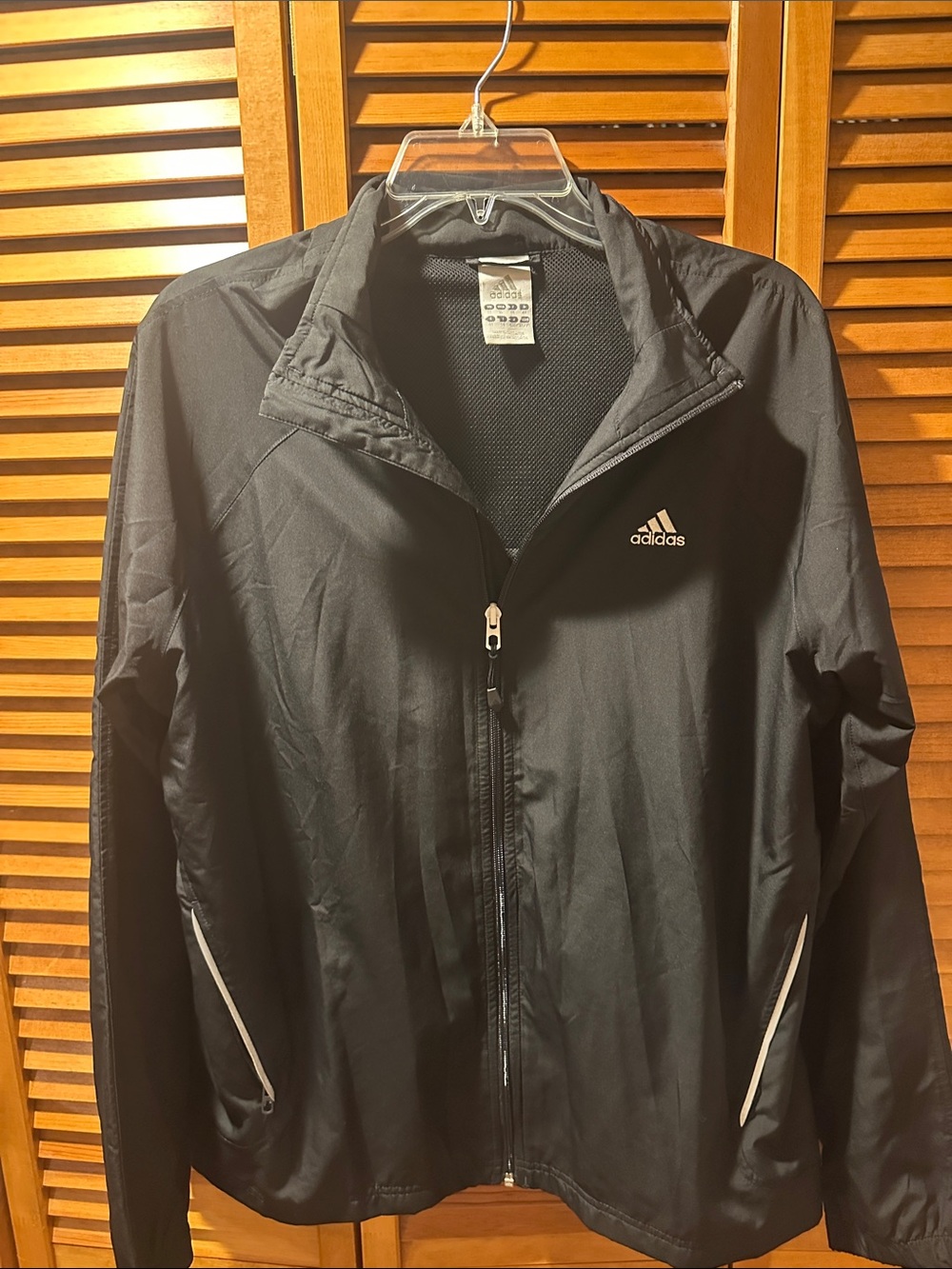 adidas Men's Black Lightweight Zip-Front Training Jacket